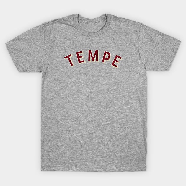 Tempe Arizona Vintage Arch Letters T-Shirt by Hashtagified